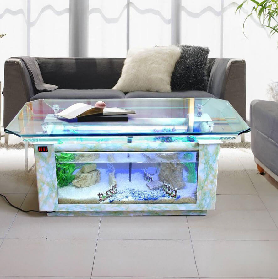 Lựa chọn bàn ghế hồ cá đẹp mắt, phù hợp với phong cách phòng khách