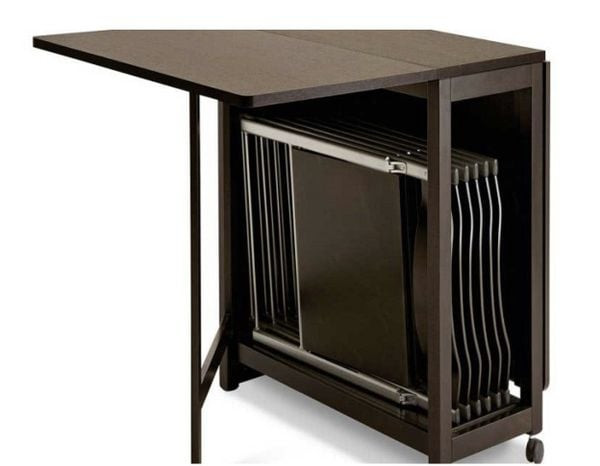 Lựa chọn kích thước bàn ăn thông minh gấp gọn 6 ghế phù hợp không gian.