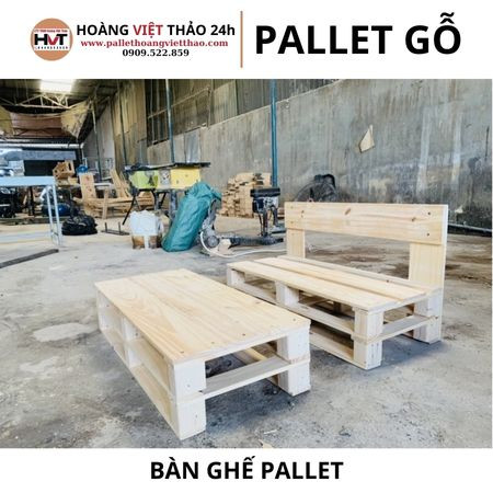 Mẫu bàn ghế pallet đẹp đơn giản và tinh tế cho hiên nhà