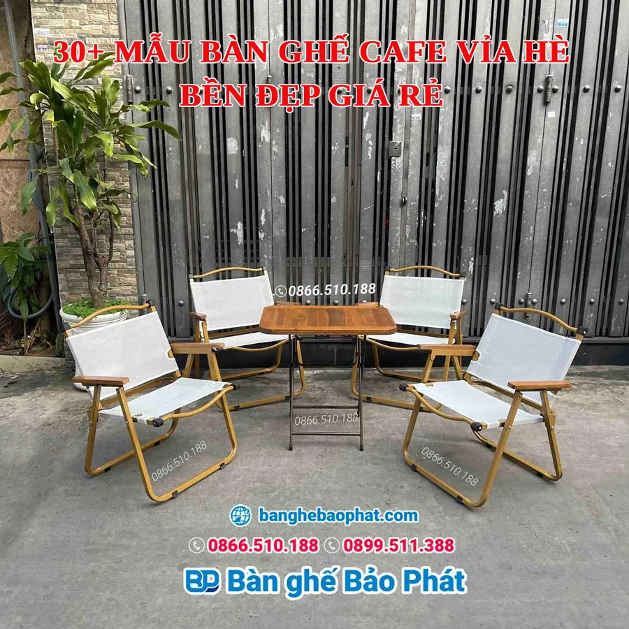 Mẫu bàn ghế vỉa hè đa dạng, bền đẹp cho không gian cafe