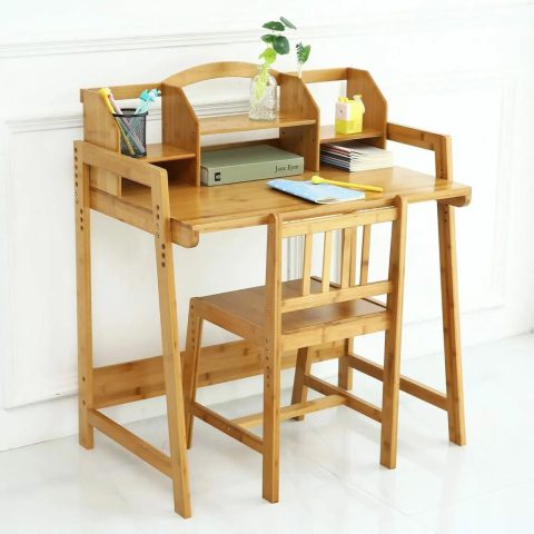 Mẫu bàn học gỗ học sinh cấp 1 kích thước tiêu chuẩn