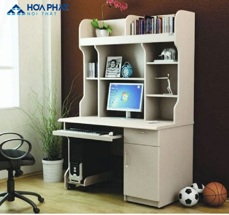 Mẫu bàn học sinh Hòa Phát ATB02 có giá sách tích hợp, tối ưu không gian