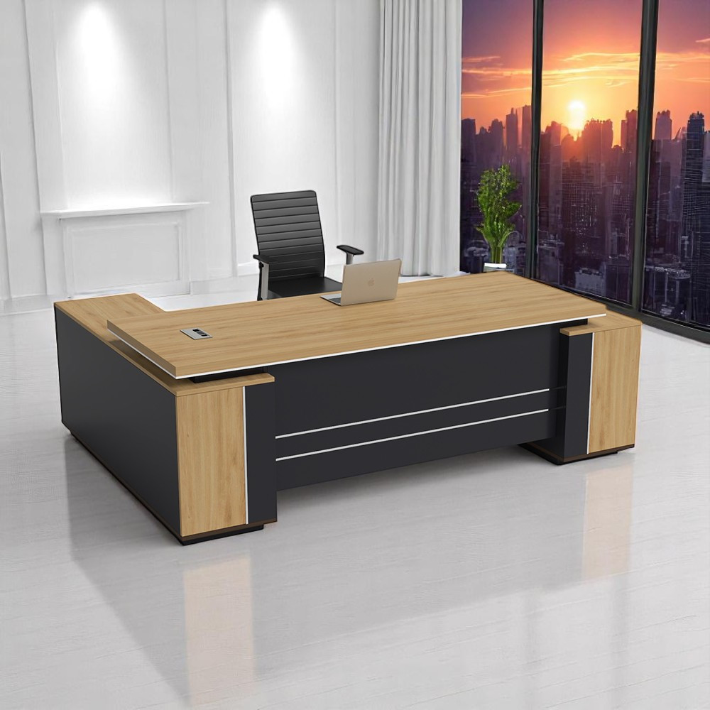 Mẫu bàn làm việc giám đốc đẹp 2m2 với thiết kế bề thế