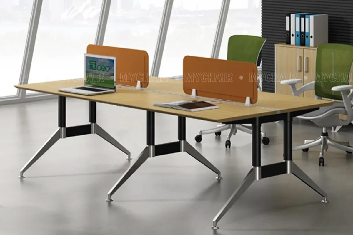 Mẫu bàn làm việc tháo lắp mặt gỗ chân sắt đẹp mắt và bền bỉ