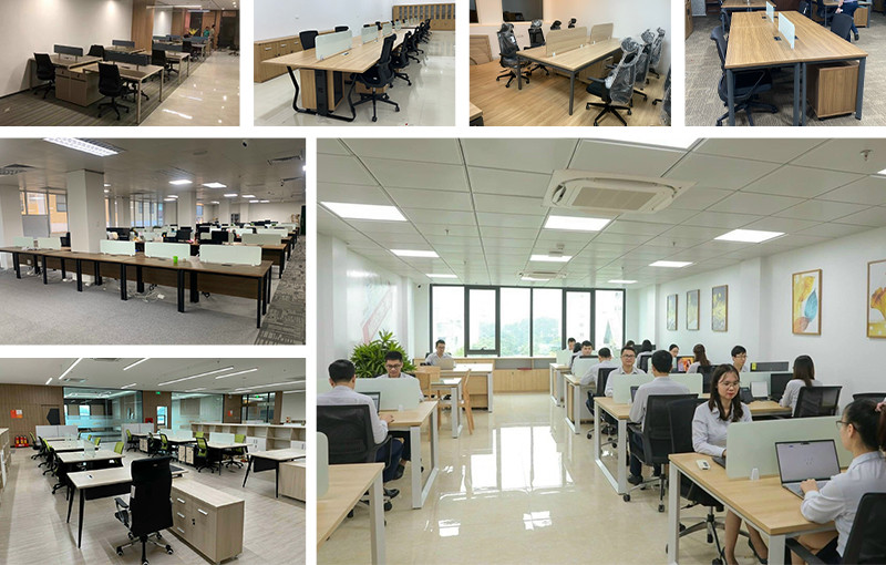 Mẫu bàn làm việc văn phòng hiện đại trong dự án đã triển khai