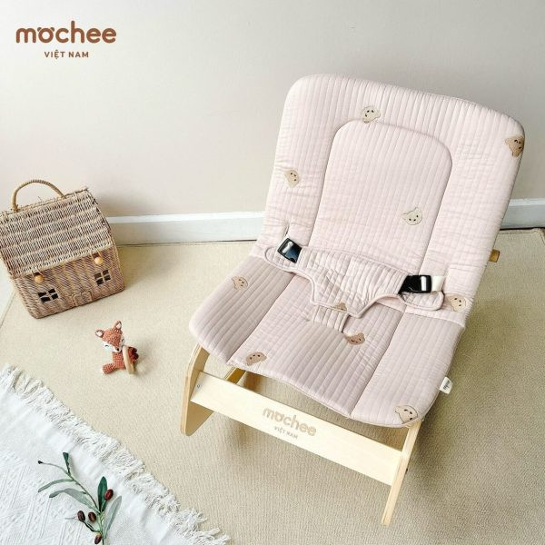 Mẫu đệm vải cotton mềm mại của ghế nằm bập bênh cho bé với họa tiết dễ thương