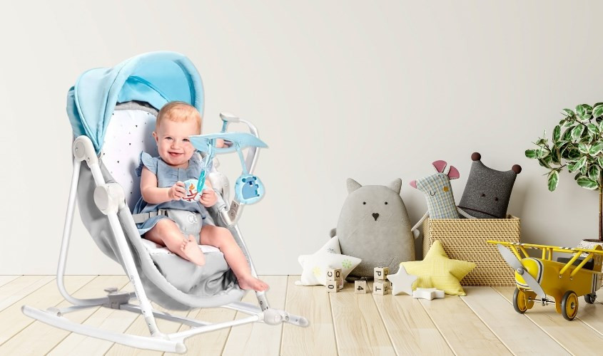 Mẫu ghế bập bênh Kinderkraft với nhiều tư thế linh hoạt cho bé