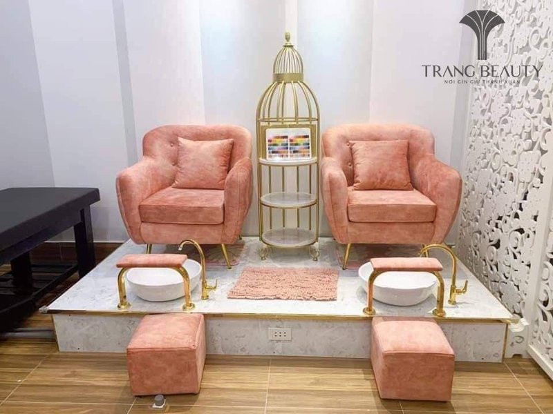 Mẫu ghế làm móng chân đơn giản, thiết kế tách biệt 3 thành phần