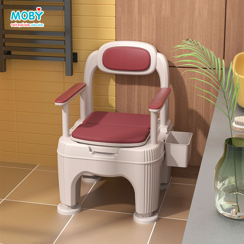 Mẫu ghế ngồi đi vệ sinh cho bà bầu Helic HBD101 với đệm ngồi êm ái