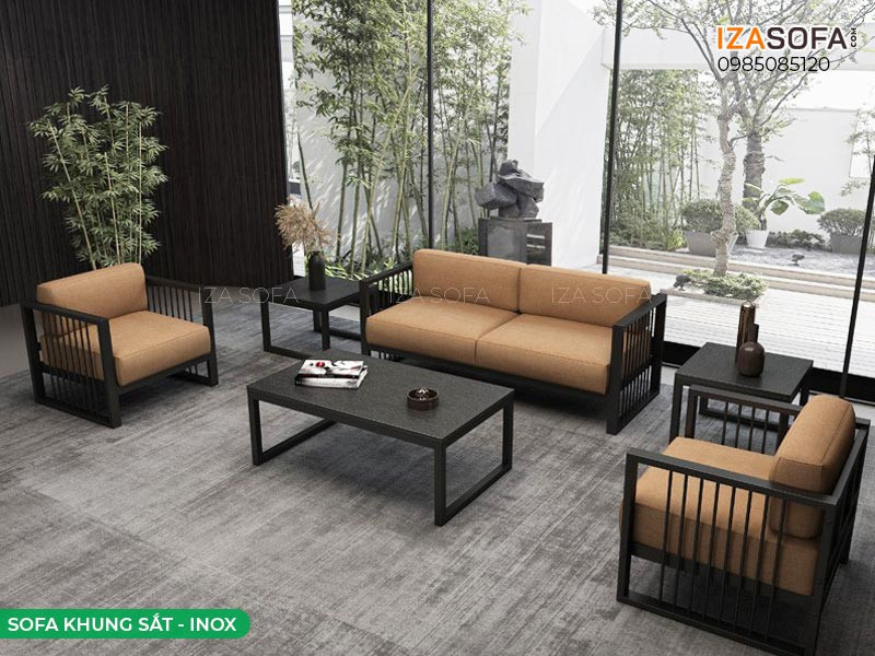 Mẫu sofa sắt phòng khách với thiết kế hiện đại, tinh tế