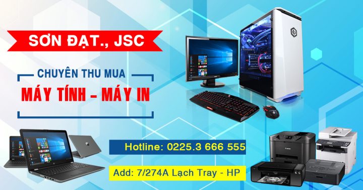 Máy tính cũ và laptop đã qua sử dụng đang được kiểm tra để mua bán tại Hải Phòng.
