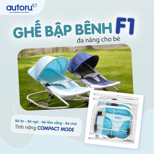 Minh họa tính năng Compact Mode của ghế bập bênh Autoru F1