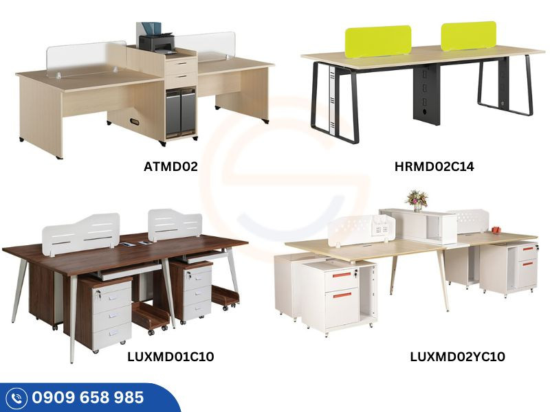 Module bàn làm việc 4 người
