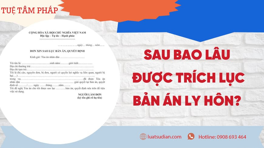 Người dân tìm hiểu thời gian nhận đơn xin trích lục bản án ly hôn