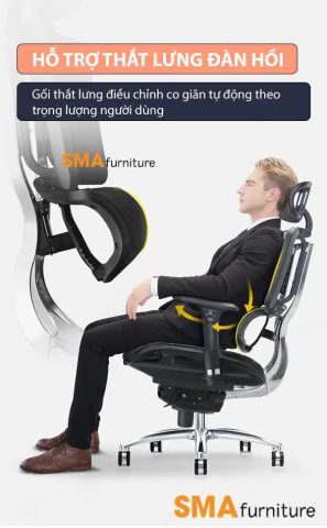 Người ngồi thoải mái trên ghế công thái học