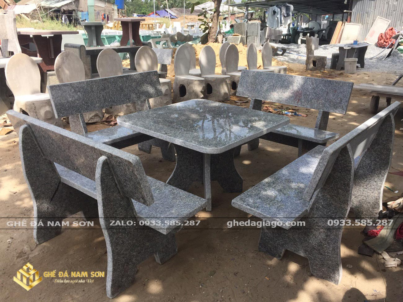 Nơi bán bộ bàn ghế đá hoa cương vuông sang trọng