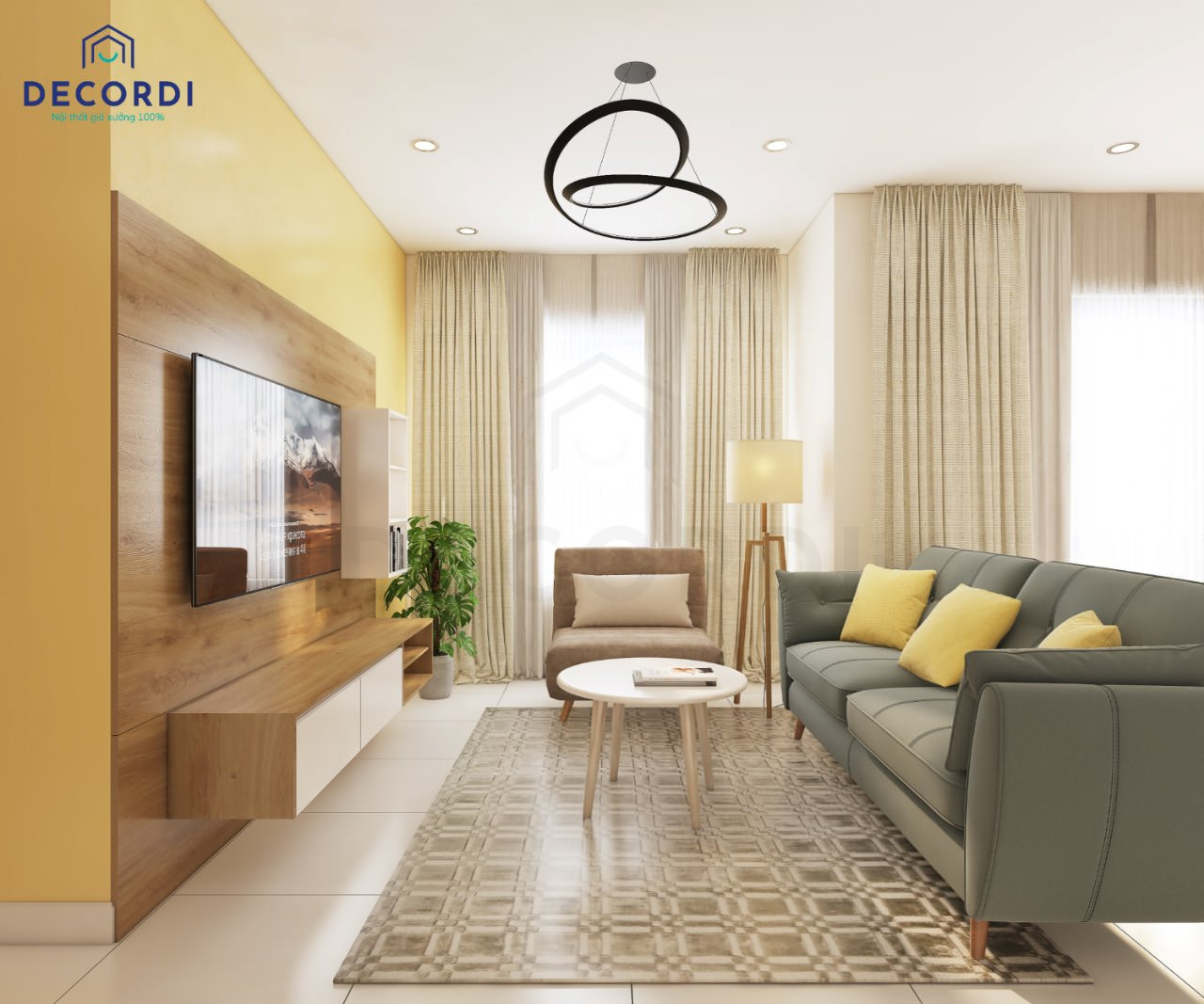 Nội thất phòng khách chung cư nhỏ hiện đại