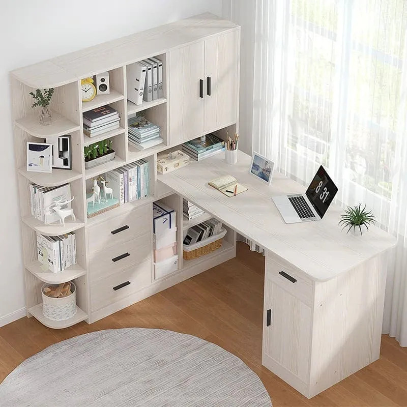 Phía dưới bàn học có các ngăn hộc tủ lớn phục vụ tối đa nhu cầu khách hàng