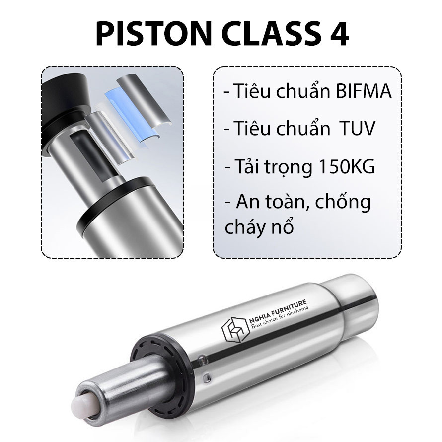 Piston Class 4 cao cấp đảm bảo an toàn và độ bền cho ghế công thái học Lumbar