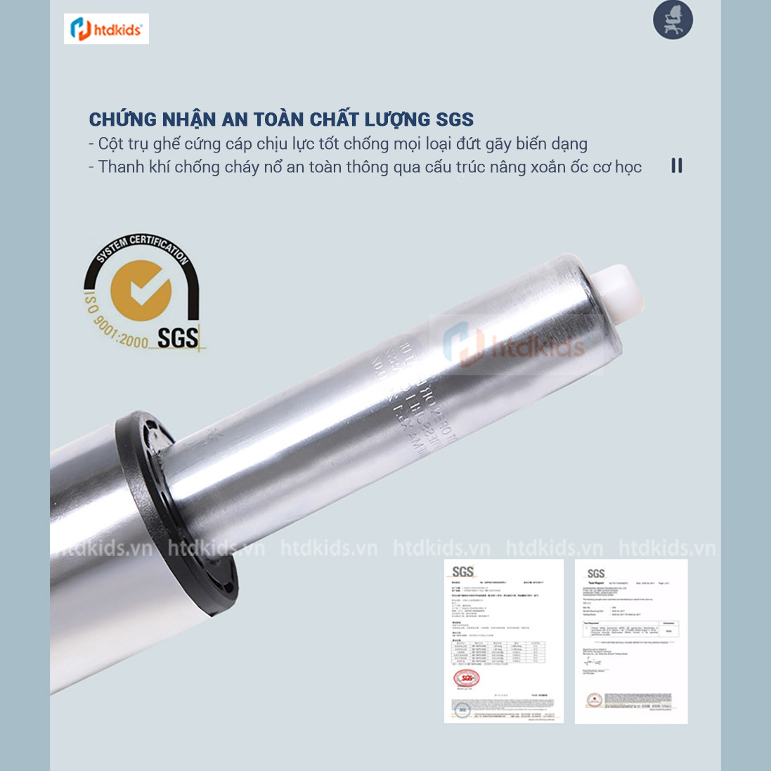 Piston nâng hạ ghế ngồi học trẻ em