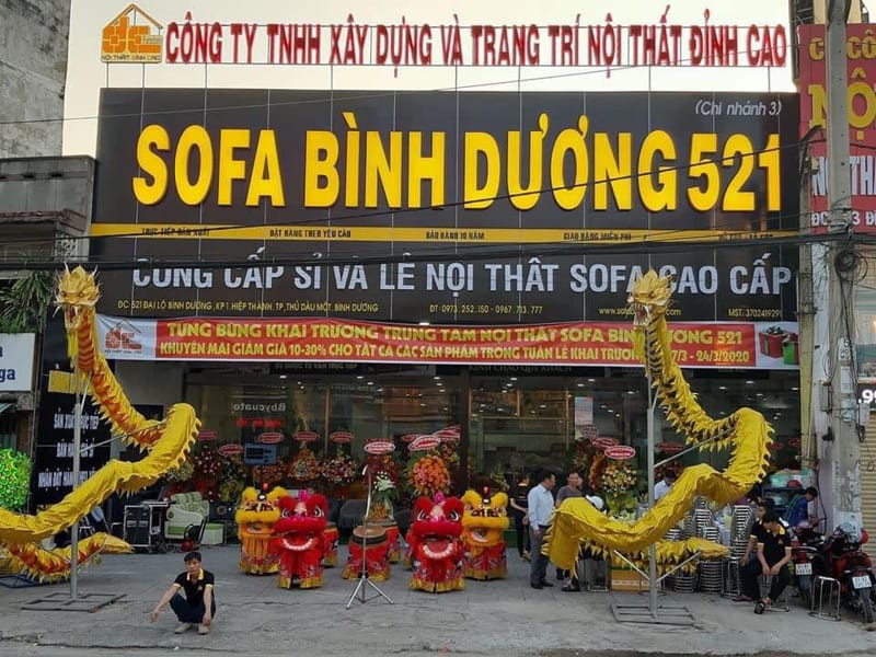 Showroom bàn ghế sofa Bình Dương 521