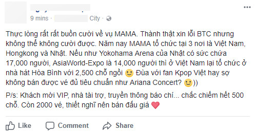 Sơ đồ ghế ngồi tại Asia-World Expo, Hồng Kông với sức chứa 14.000 người, đối lập với quy mô Nhà hát Hòa Bình