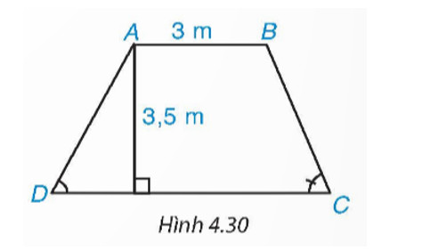 Sơ đồ mặt cắt ngang minh họa các kích thước và góc đo trong một cấu trúc