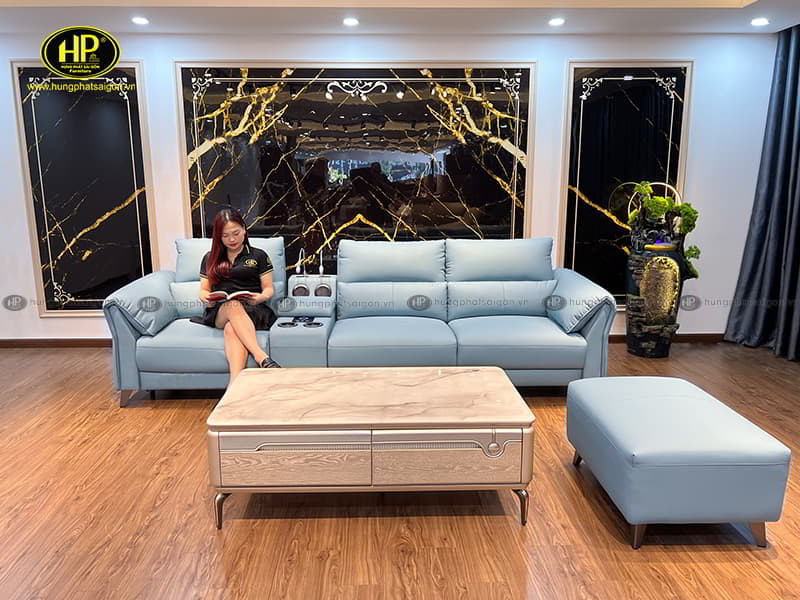 Sofa da bò Ý nhập khẩu cao cấp từ xưởng bàn ghế Cần Thơ