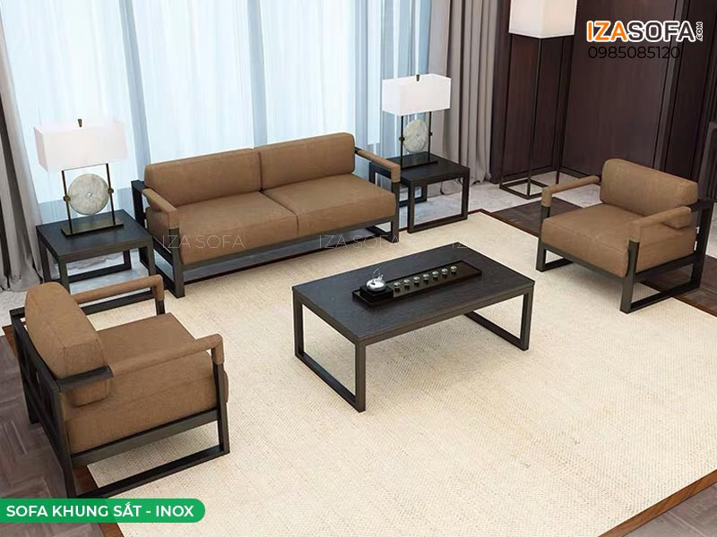 Sofa phòng khách bằng sắt với kiểu dáng tinh tế, tối ưu diện tích