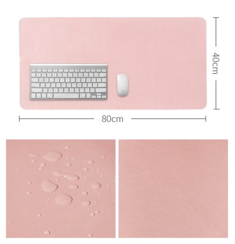 tấm lót bàn làm việc bằng da PU màu hồng pastel cao cấp