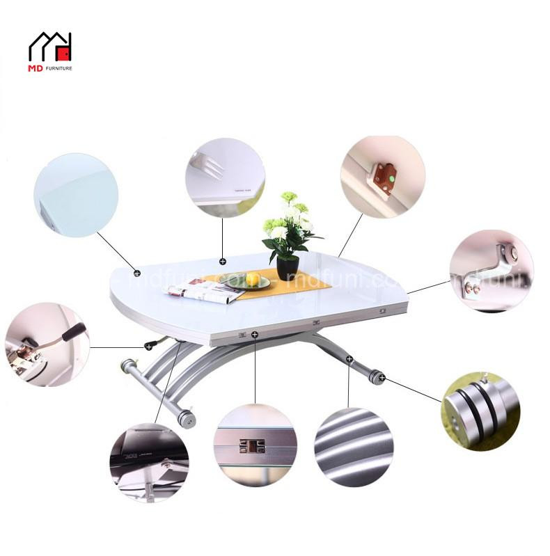 thiết kế bàn ăn nâng hạ với vật liệu cao cấp