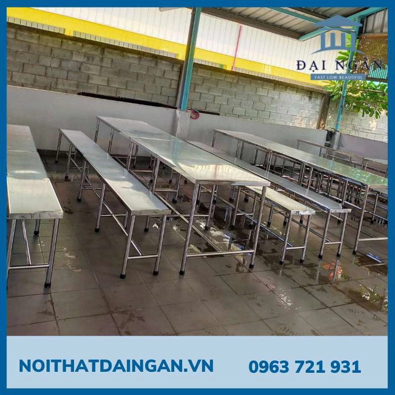 Thiết kế bàn ghế inox căng tin hiện đại và bền đẹp