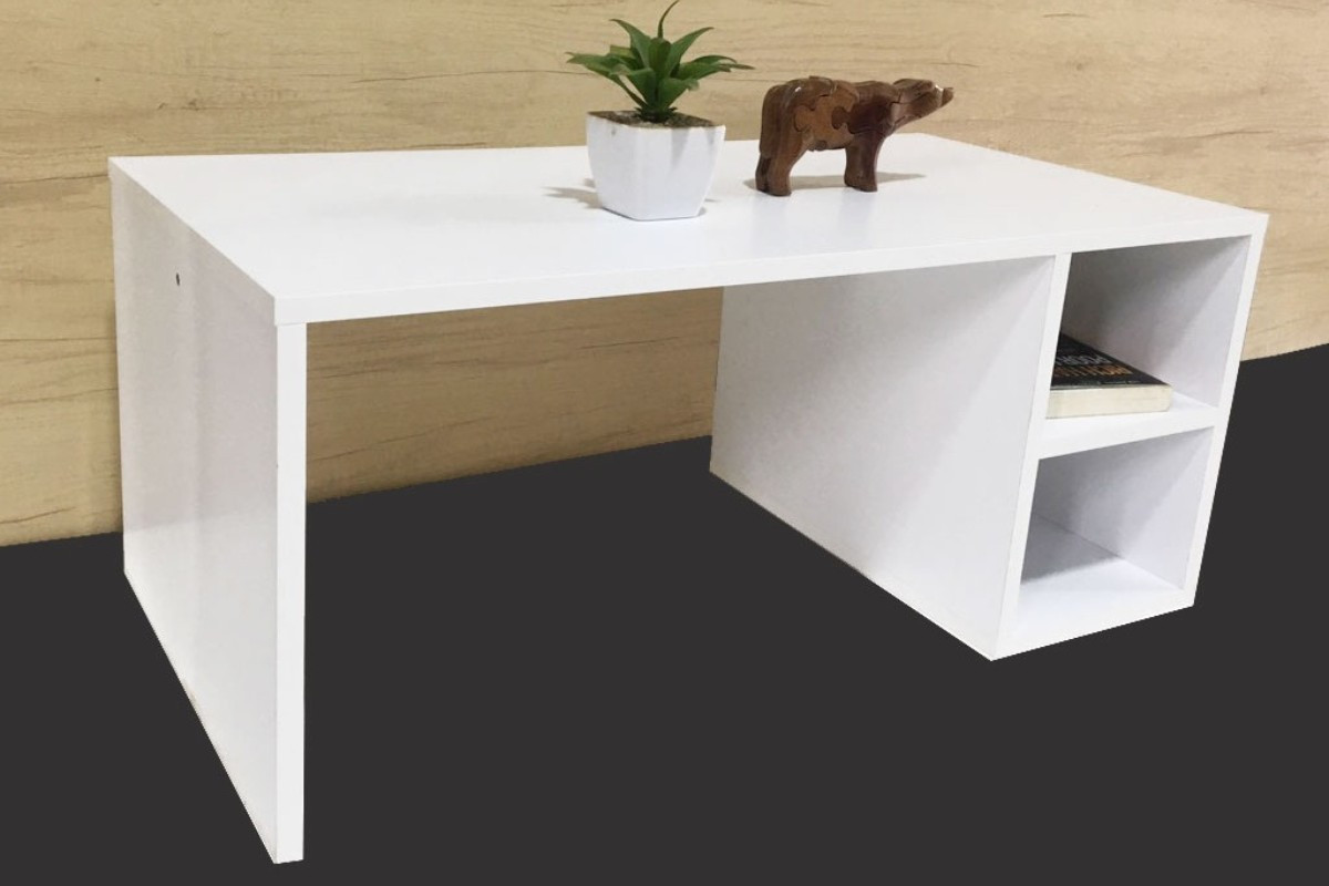 Thiết kế bàn làm việc kiểu Nhật gọn gàng tích hợp giá sách