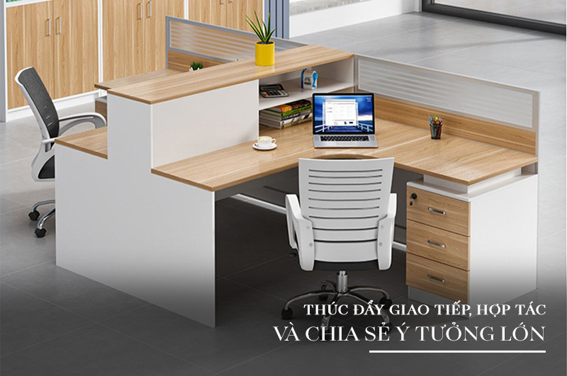 thiết kế bàn làm việc văn phòng 2 người tối ưu thẩm mỹ
