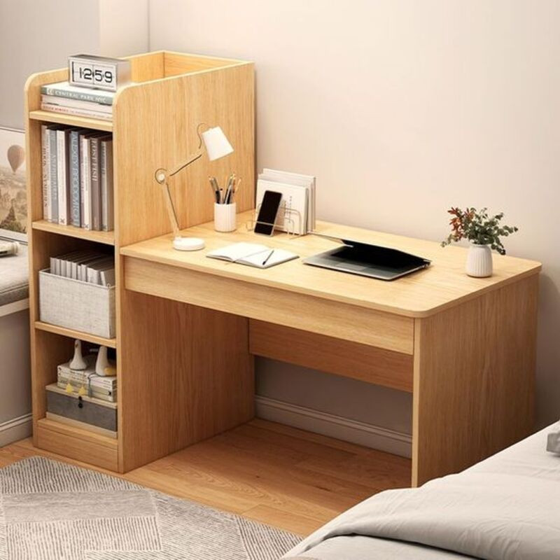 Thiết kế bàn làm việc với tủ sách giúp tối ưu không gian