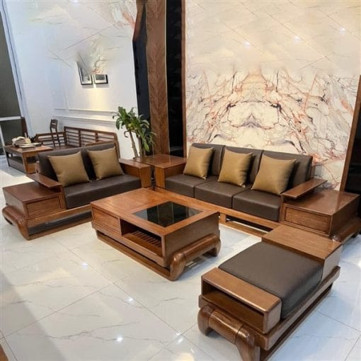 Thiết kế bộ bàn ghế đùi gà 2 văng độc đáo