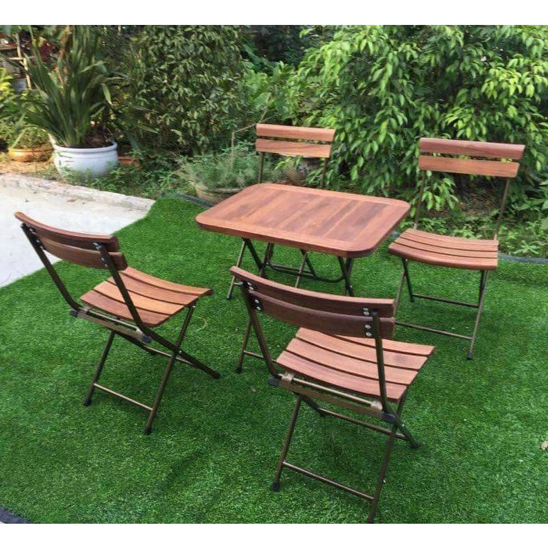 Thiết kế bộ bàn ghế gỗ mini nhỏ gọn tiện lợi