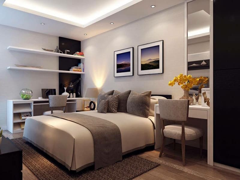 Thiết kế kết hợp với đồ dùng giúp không gian làm việc dễ chịu hơn