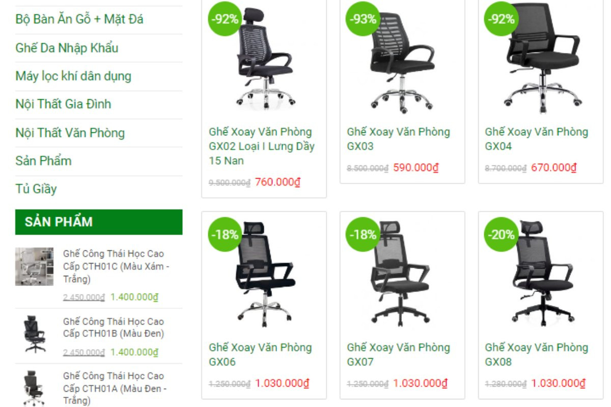 Tìm mua ghế công thái học tại Văn Phòng Xinh Hà Nội