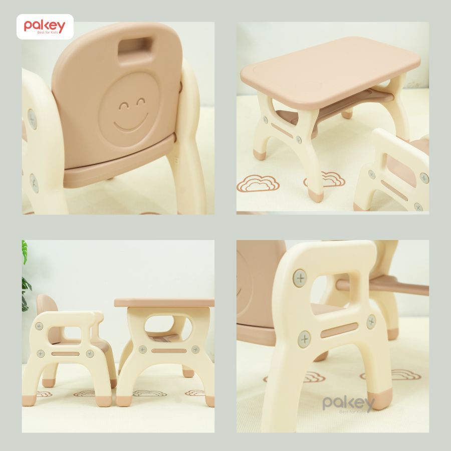 Tổng quan bộ bàn ghế đa năng cho bé màu sắc pastel