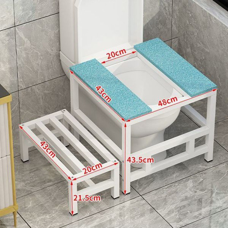 Tư thế ngồi xổm tối ưu với ghế hỗ trợ bồn cầu giúp cải thiện tiêu hóa