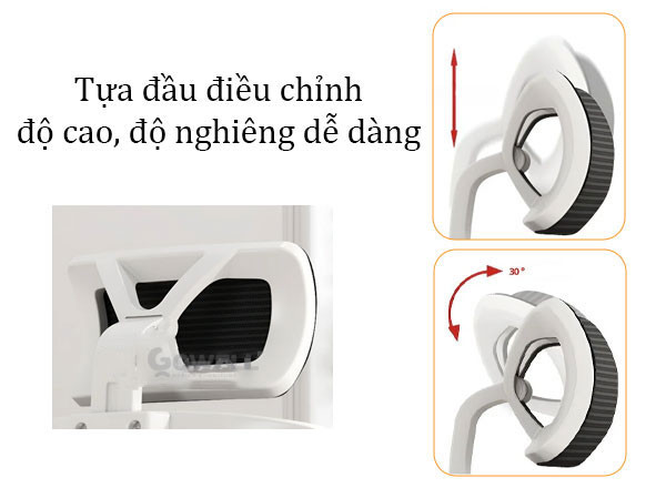 tựa cổ điều chỉnh của ghế văn phòng công thái học