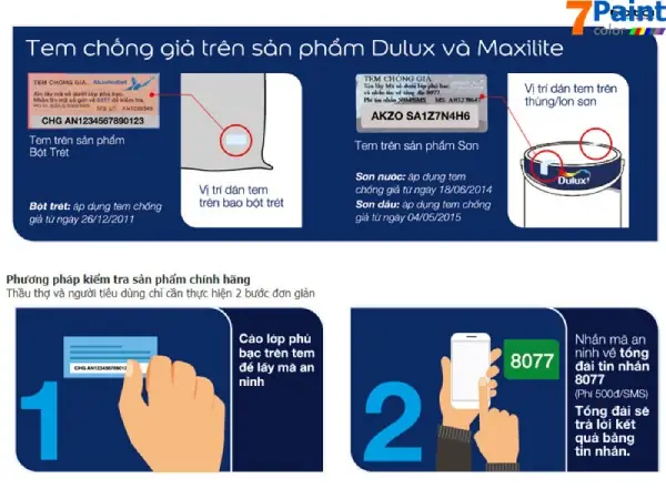 Phân Biệt Sơn Nội Thất Chính Hãng, Hàng Thật