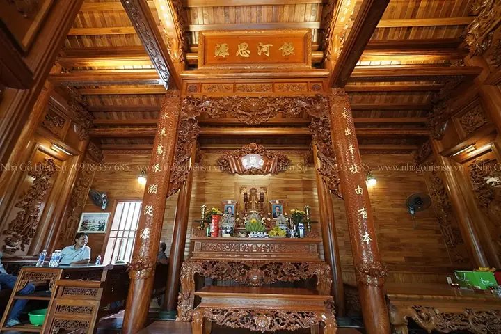 Bố Trí Nội Thất Gian Giữa