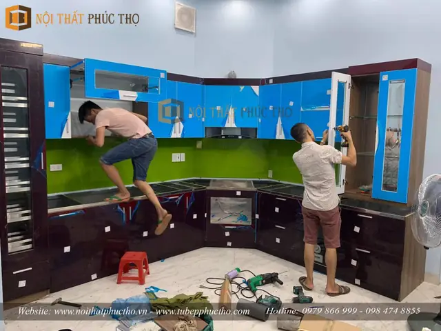 Tủ Bếp Acrylic An Cường, Thùng Dưới Inox 304, Thùng Trên Melamin An Cường, Nhà Chị Lan Tại Vincom Shophouse Hòa Bình. Tủ Bếp Acrylic An Cường, Thùng Dưới Inox 304, Thùng Trên Melamin An Cường, Nhà Chị Lan Tại Vincom Shophouse Hòa Bình.