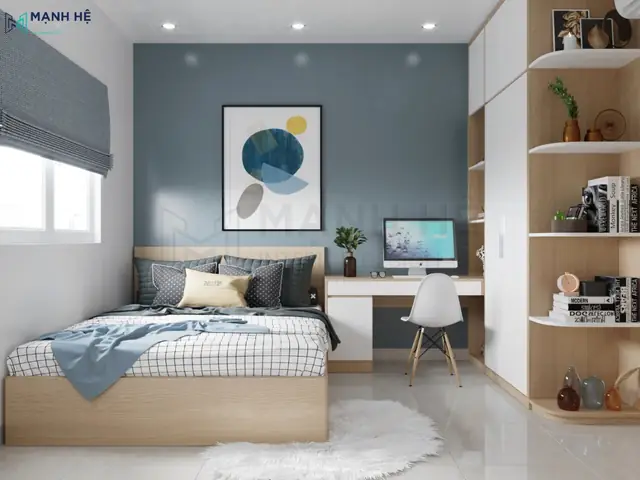 Dùng Gam Màu Sáng Hoặc Màu Trung Tính Làm Chủ Đạo Trong Thiết Kế Phòng Ngủ Nhỏ Hẹp Dùng Gam Màu Sáng Hoặc Màu Trung Tính Làm Chủ Đạo Trong Thiết Kế Phòng Ngủ Nhỏ Hẹp