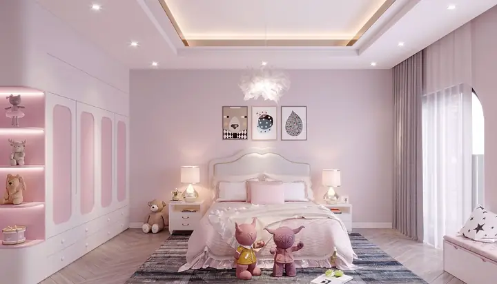 Phòng Ngủ Công Chúa Màu Hồng