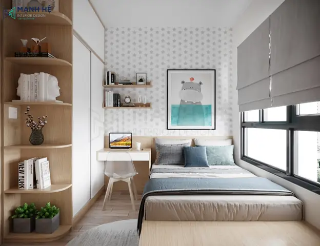 Sắp Xếp Phòng Ngủ Nhỏ Hẹp Hợp Lí Với Việc Bố Trí Giường Ngủ Gần Cửa Sổ
