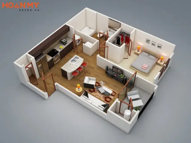 Học Cách Đọc Bản Vẽ Đồ Gỗ Nội Thất: Bản Vẽ Phối Cảnh