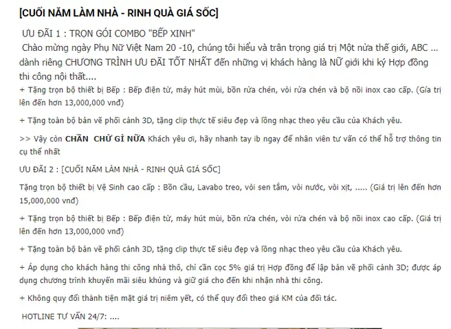 Content Quảng Cáo Nội Thất Đánh Vào Thời Điểm